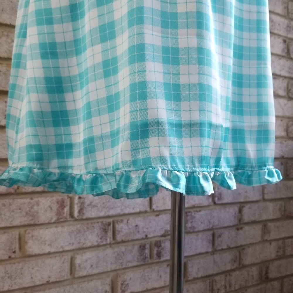 New Q Mack Summer Blue Sweetheart Ruffle Dress - Picture 8 of 8